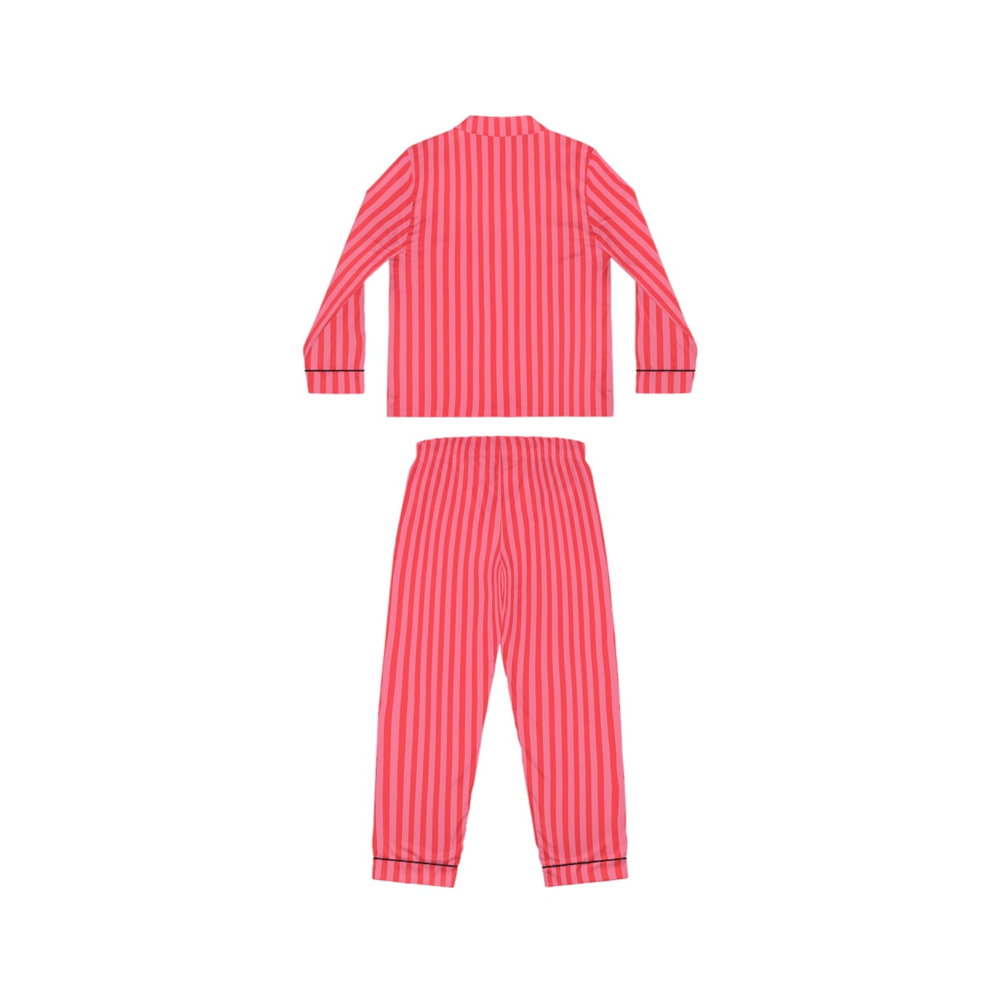 Strawberry Pink Stripe Satin Pajamas