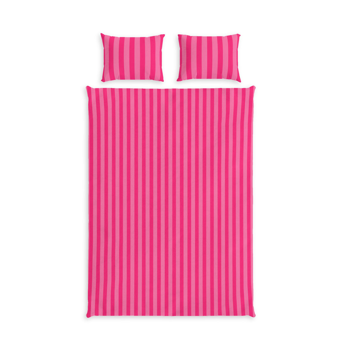 Pink Stripes Cotton Bed Set