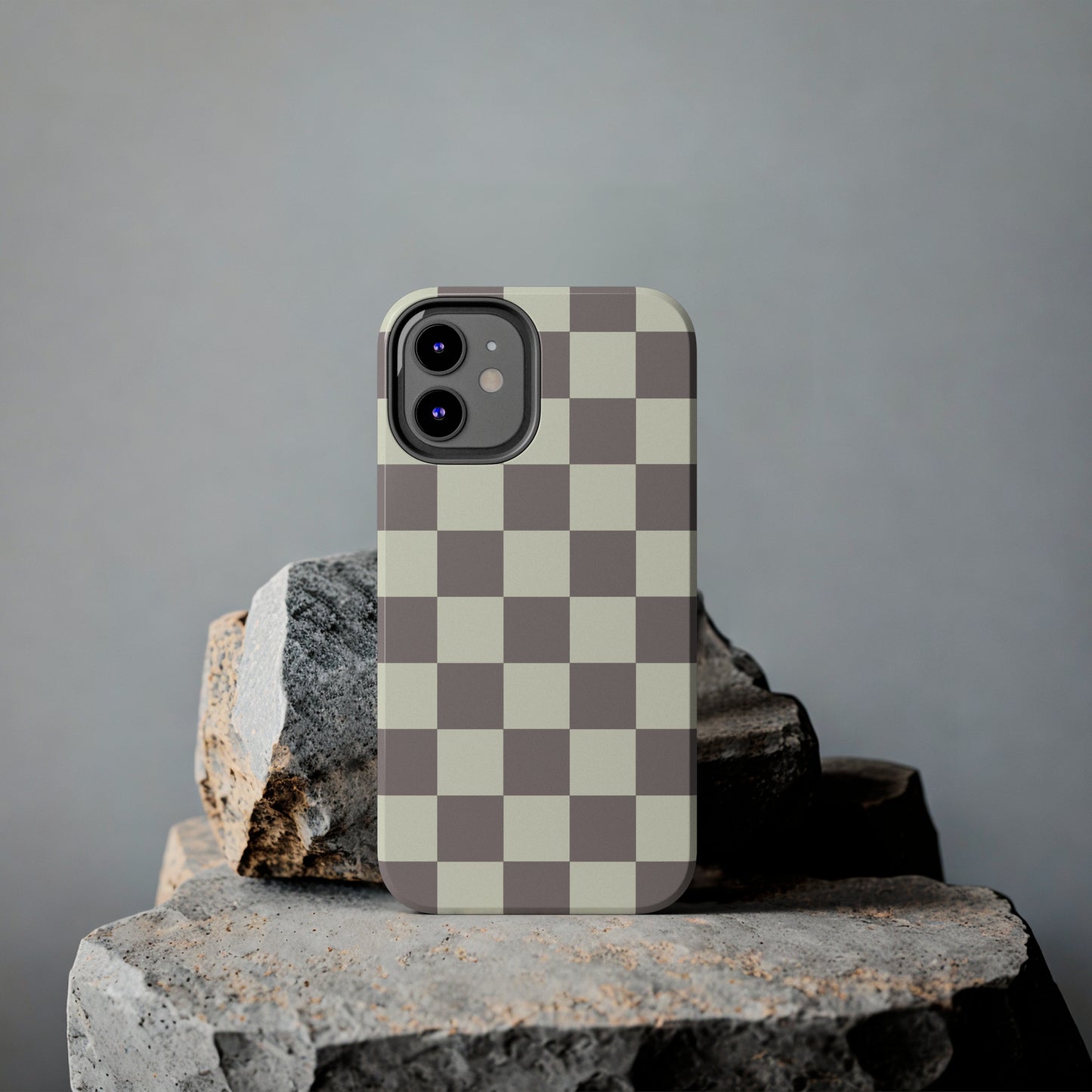 Checkerboard Tough Phone Case in Light