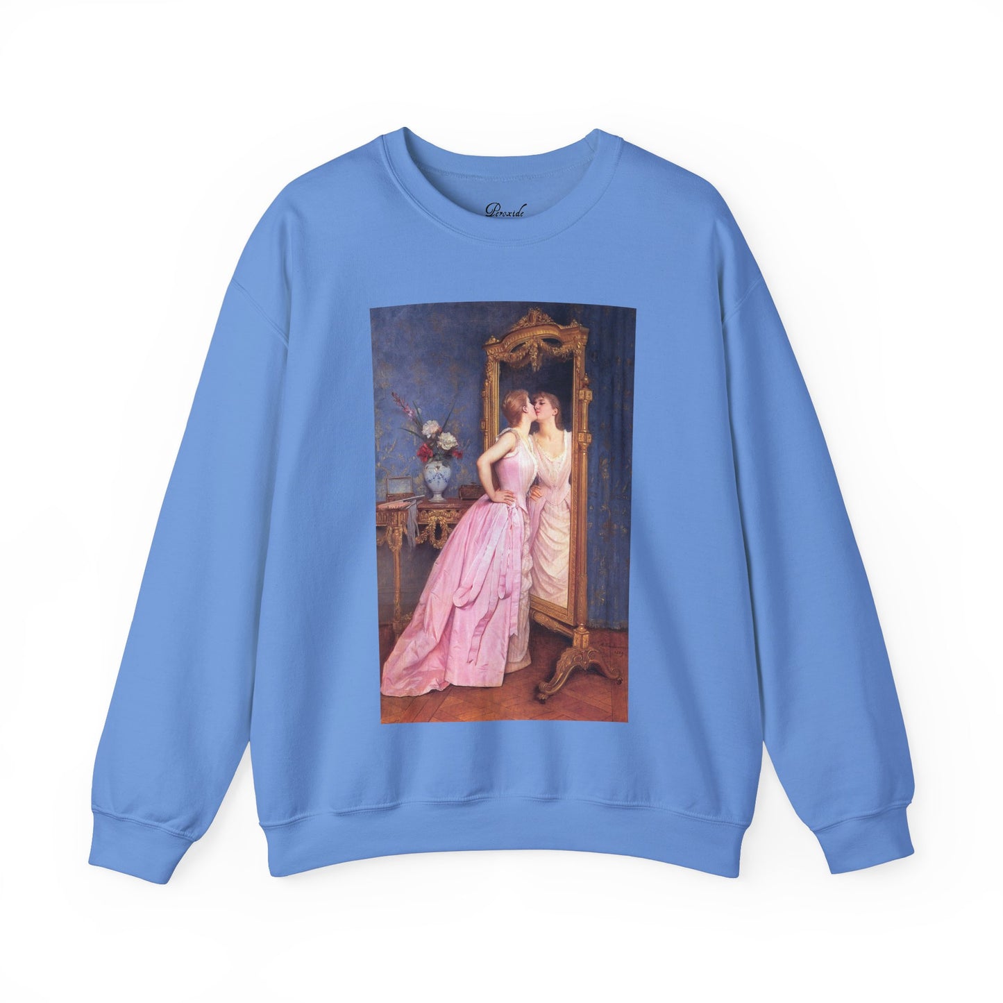 Girl Kissing Her Reflection Sweatshirt