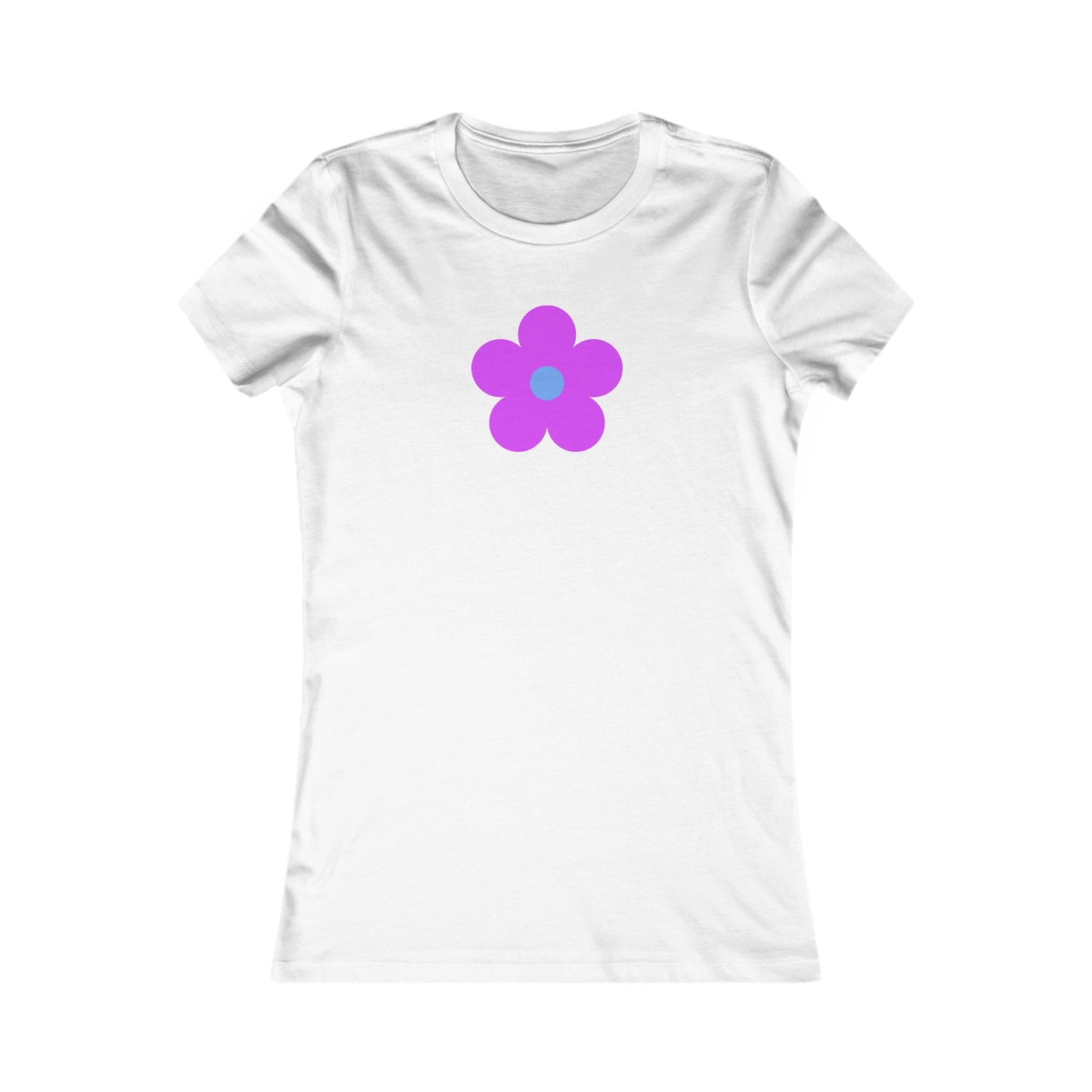 Purple Flower Slim Fit Tee