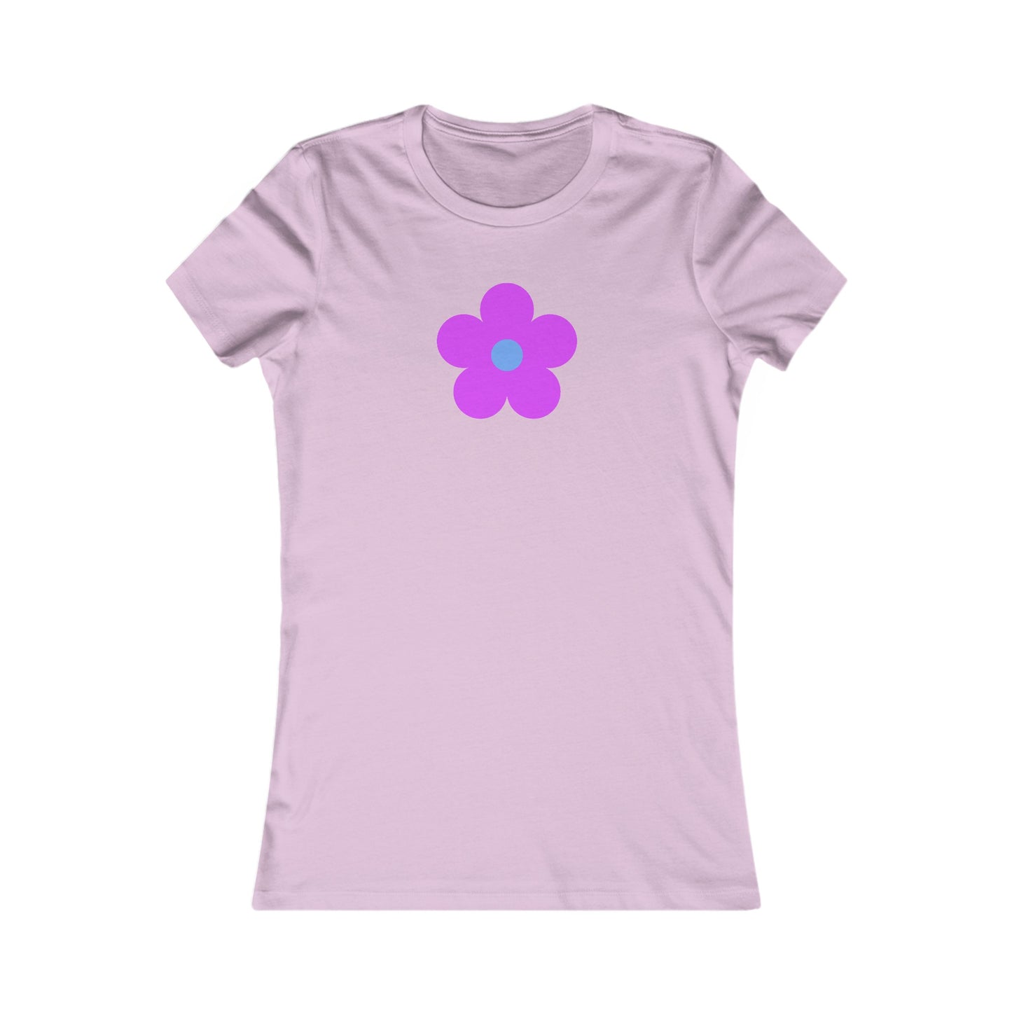 Purple Flower Slim Fit Tee