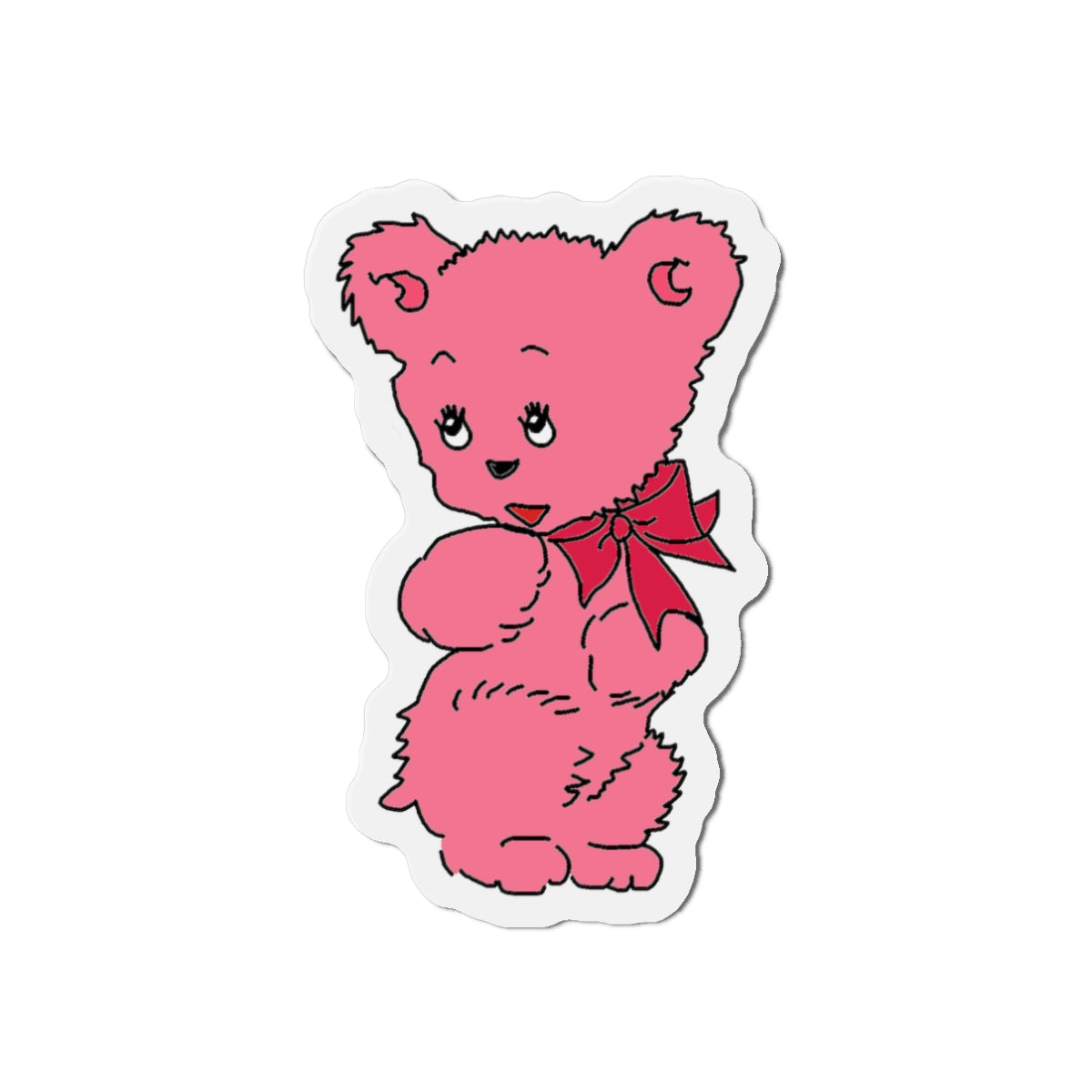 Pink Bear Die-Cut Magnets