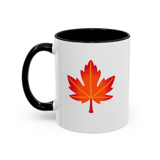 Maple Leaf Emoji Accent Mug