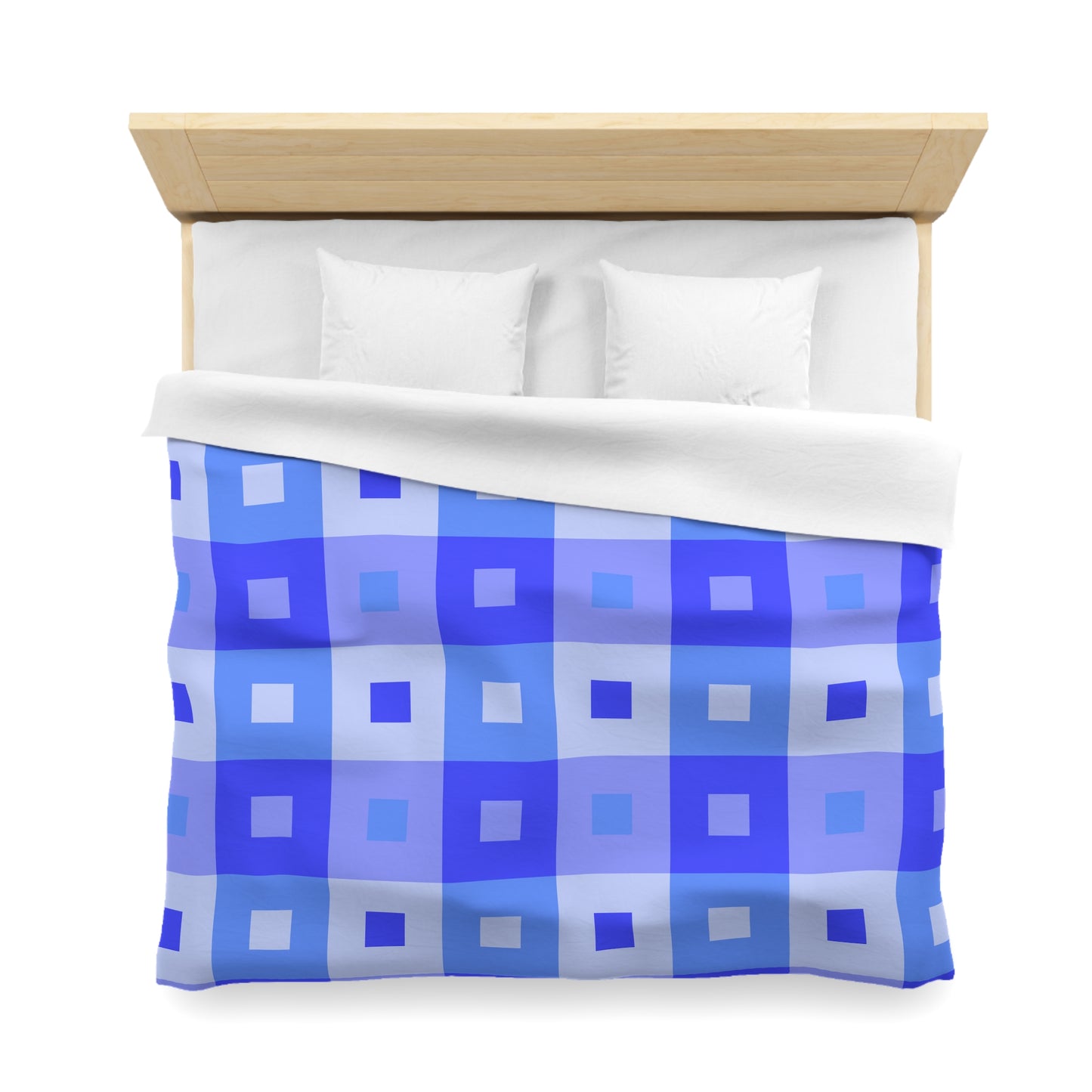 Blue Rectangles Duvet Cover