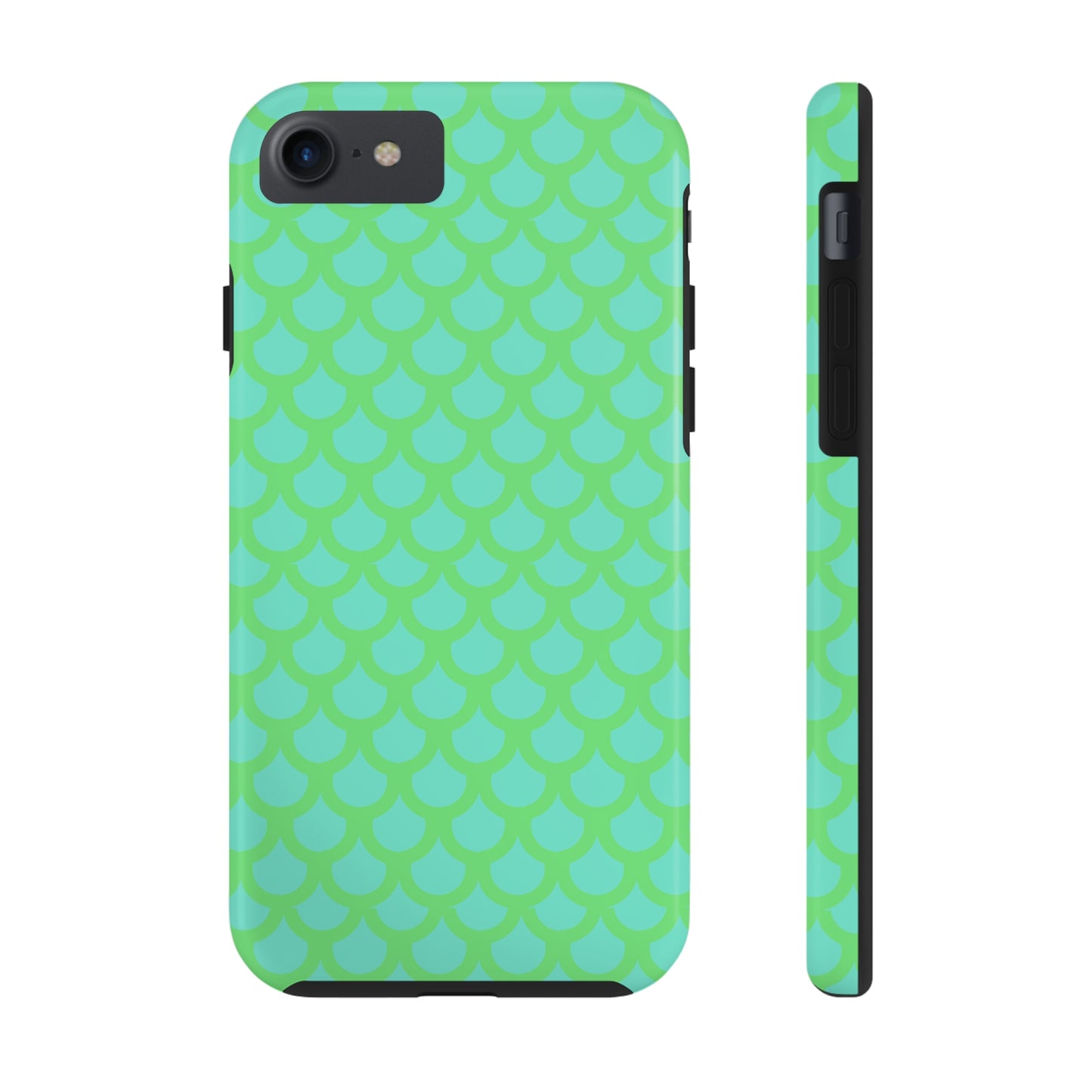 Green and Blue Mermaid Scale Print Tough Phone Case