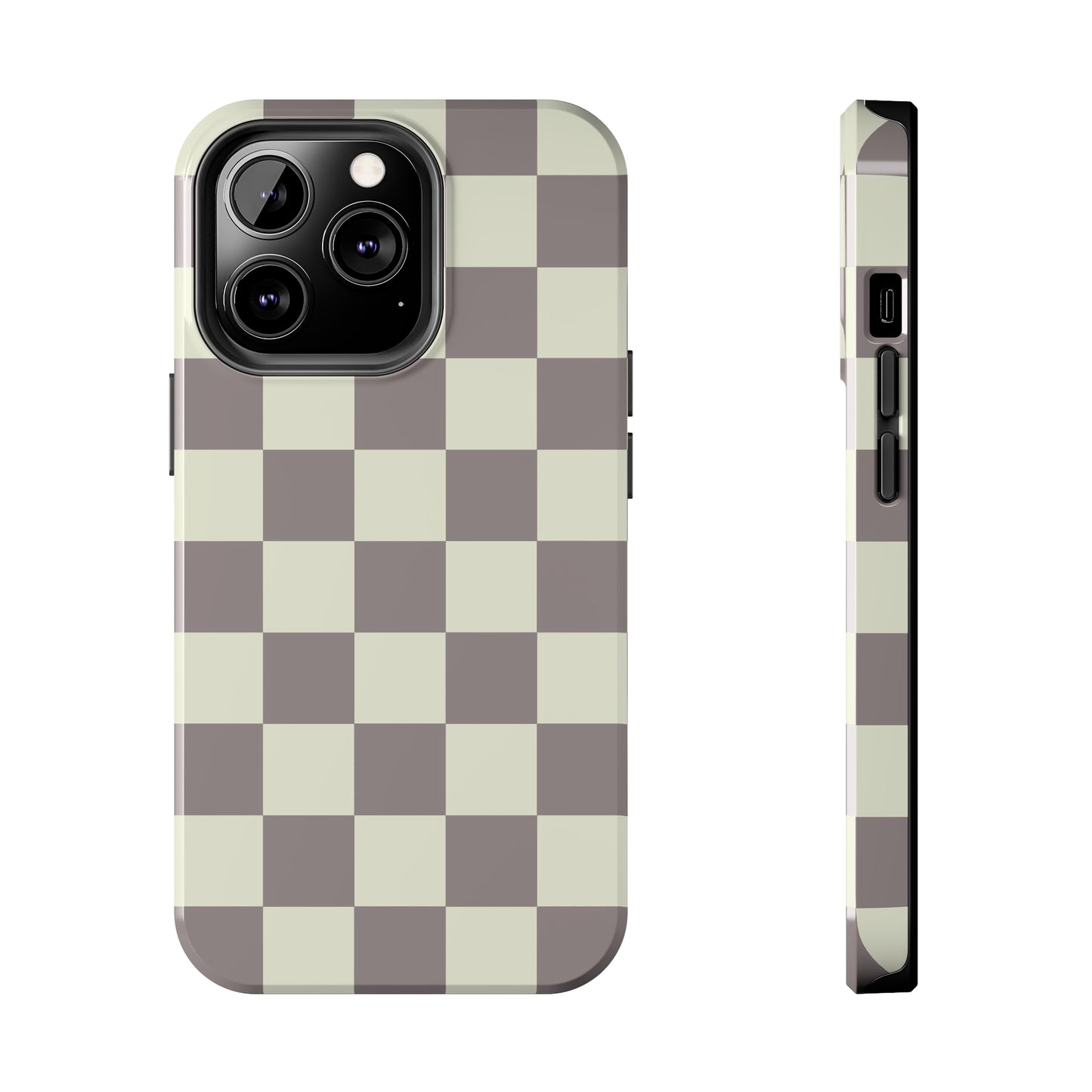 Checkerboard Tough Phone Case in Light