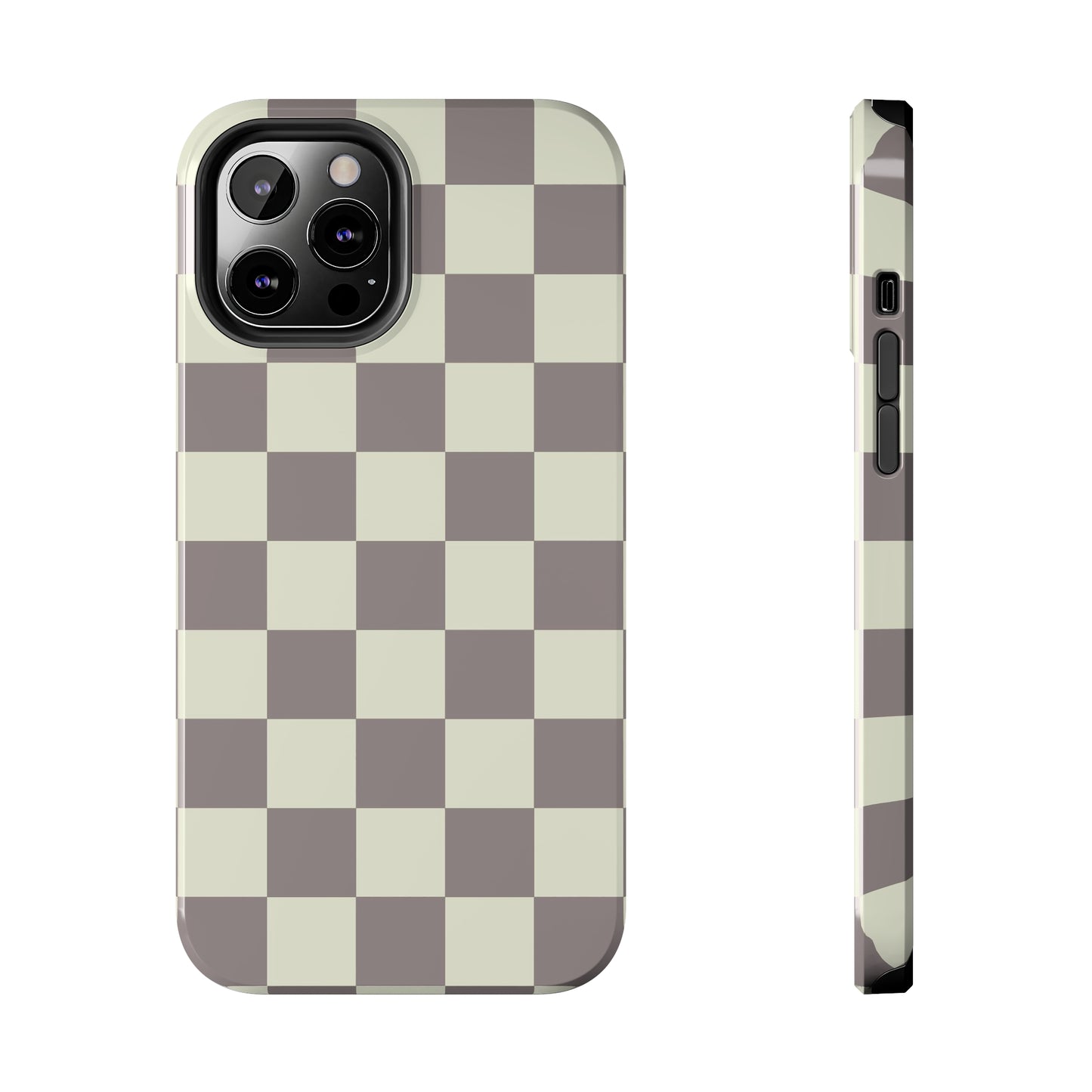 Checkerboard Tough Phone Case in Light