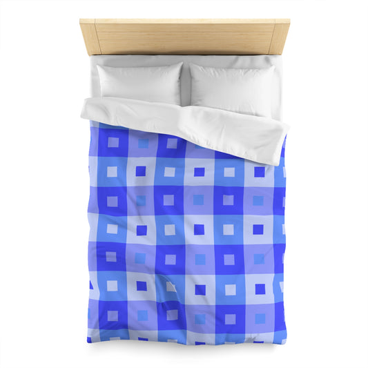 Blue Rectangles Duvet Cover