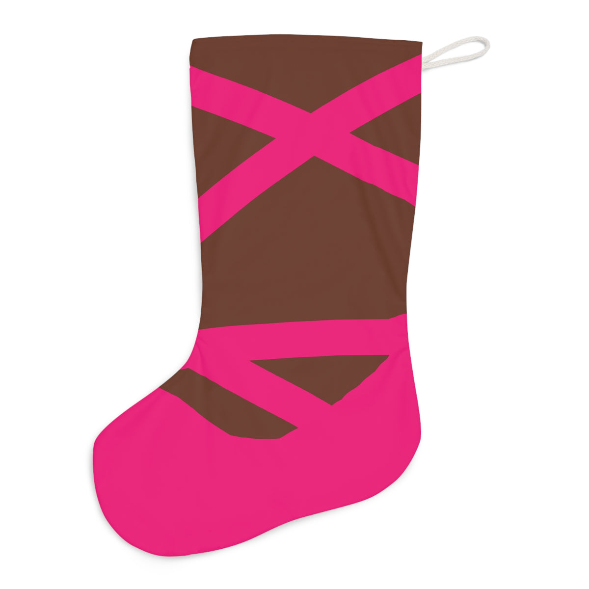 Pink Ballet Slipper African American Christmas Stocking