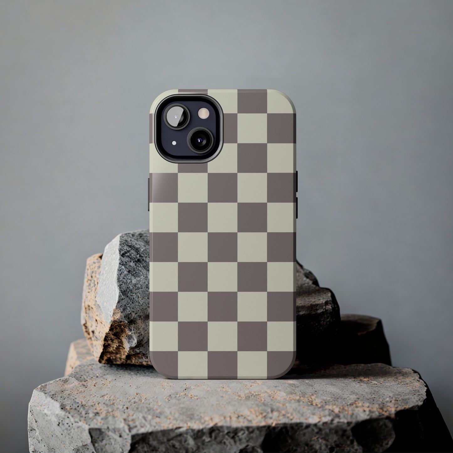 Checkerboard Tough Phone Case in Light