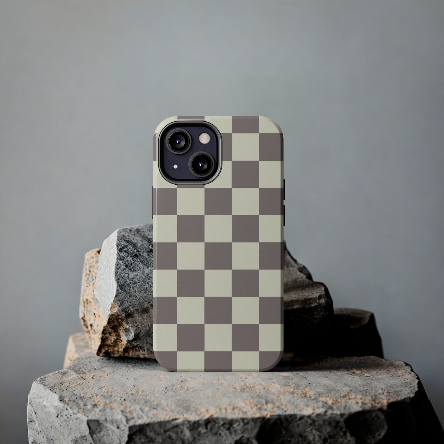 Checkerboard Tough Phone Case in Light