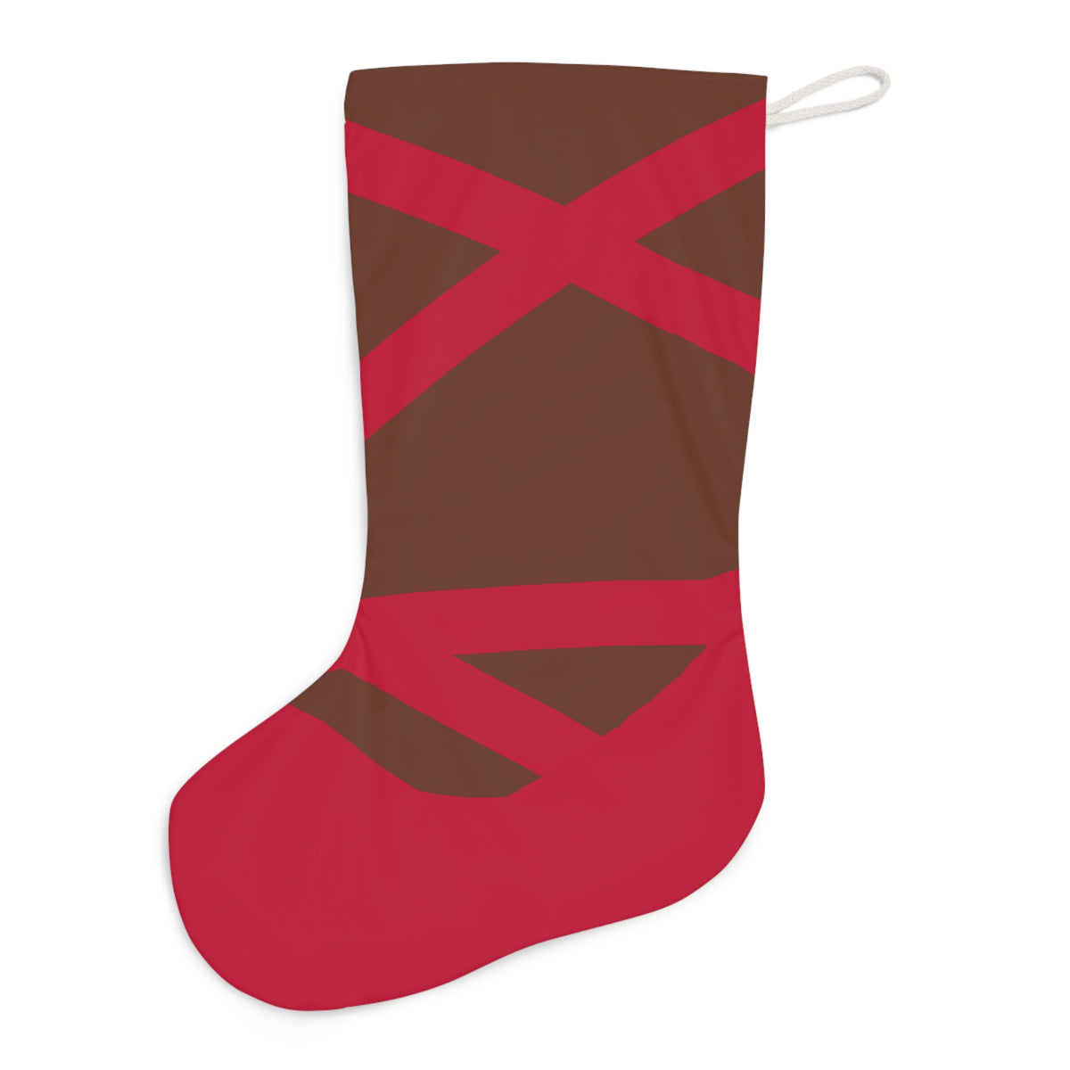 Red Ballet Slipper African American Christmas Stocking