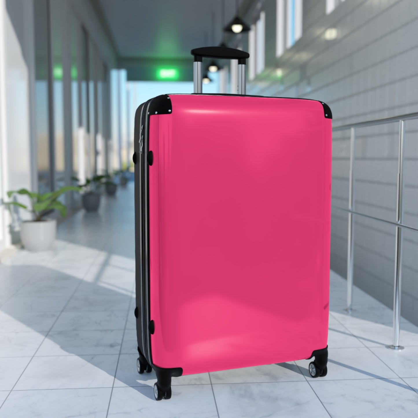 Neon Pink Suitcases