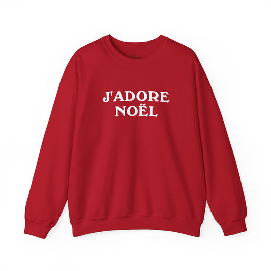 J'Adore Noel White Text Sweatshirt