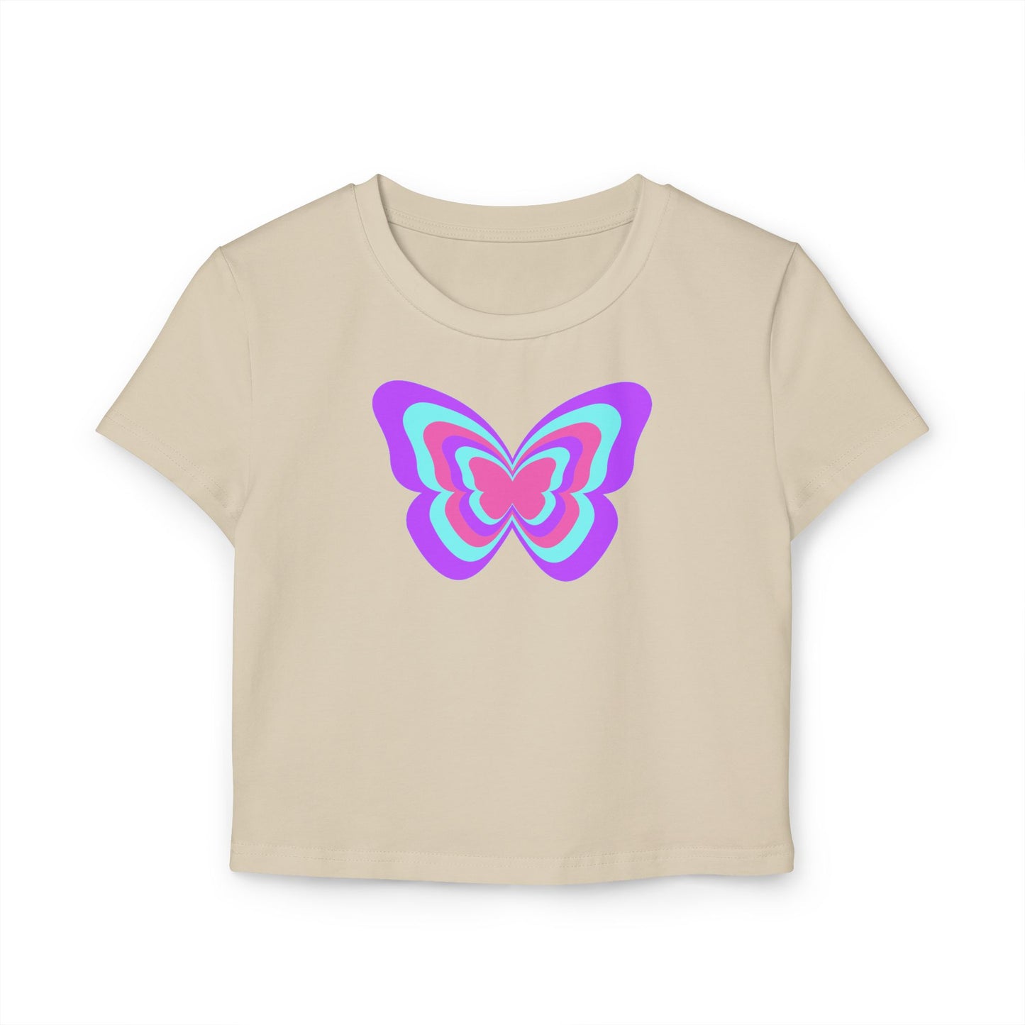 Pink and Purple Butterfly Organic Cotton Baby Tee