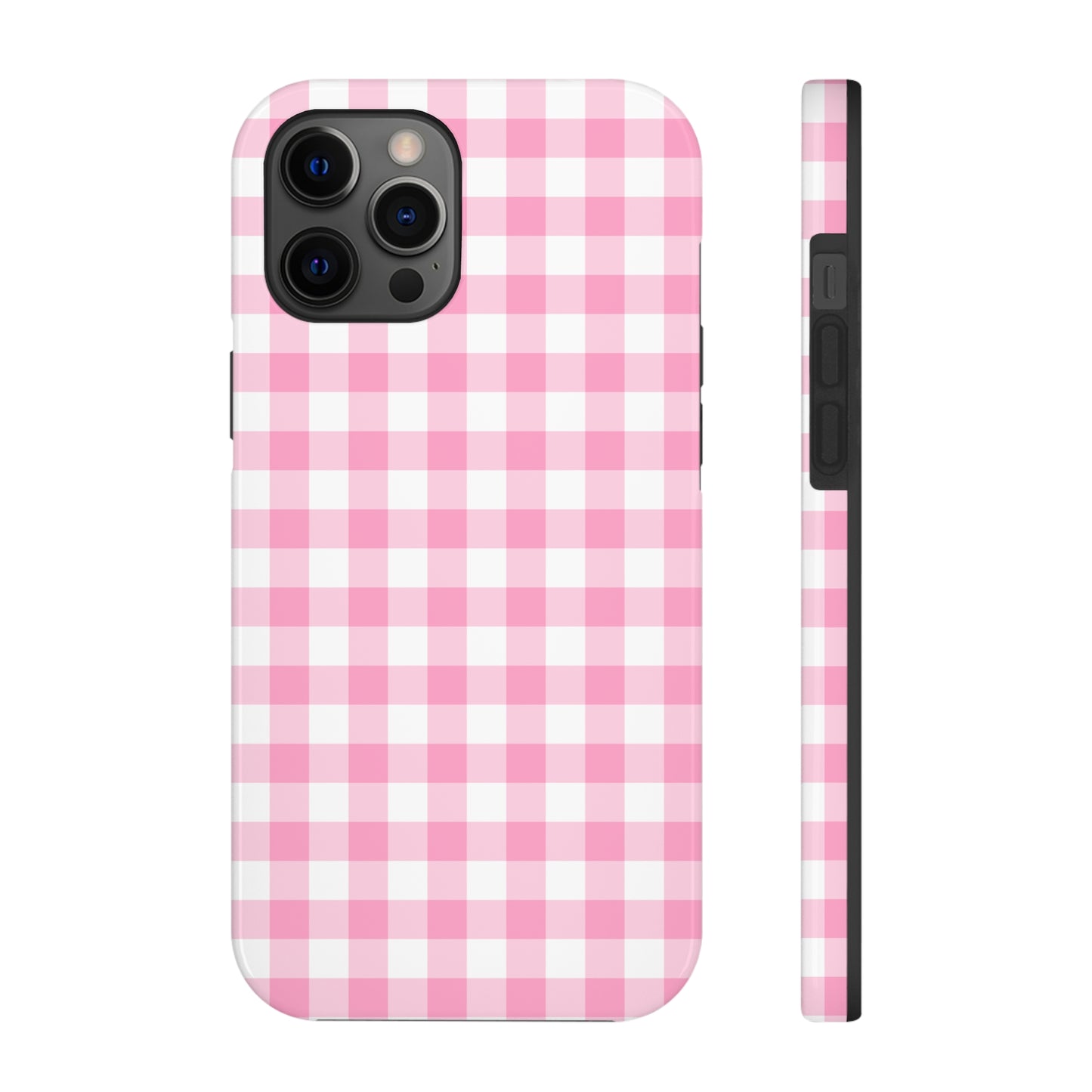 Pink Gingham Tough Phone Case