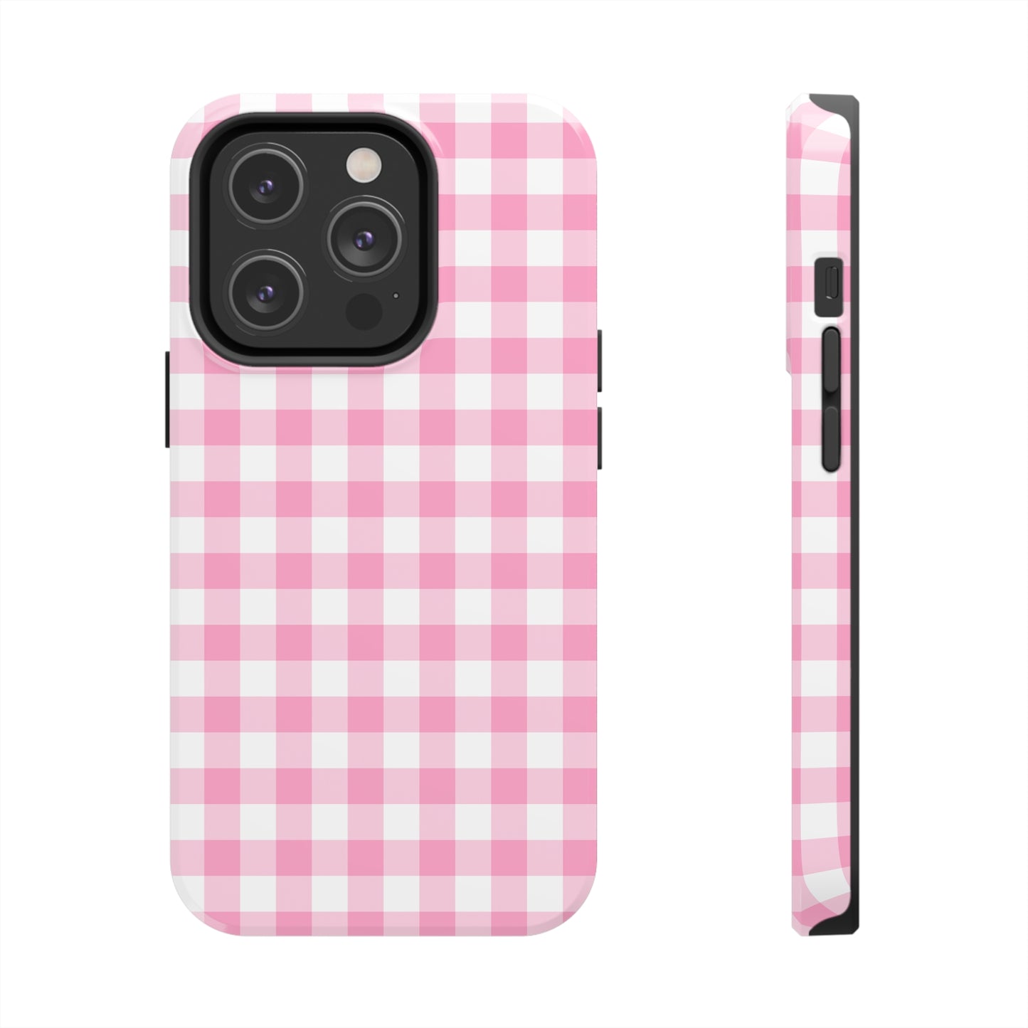 Pink Gingham Tough Phone Case