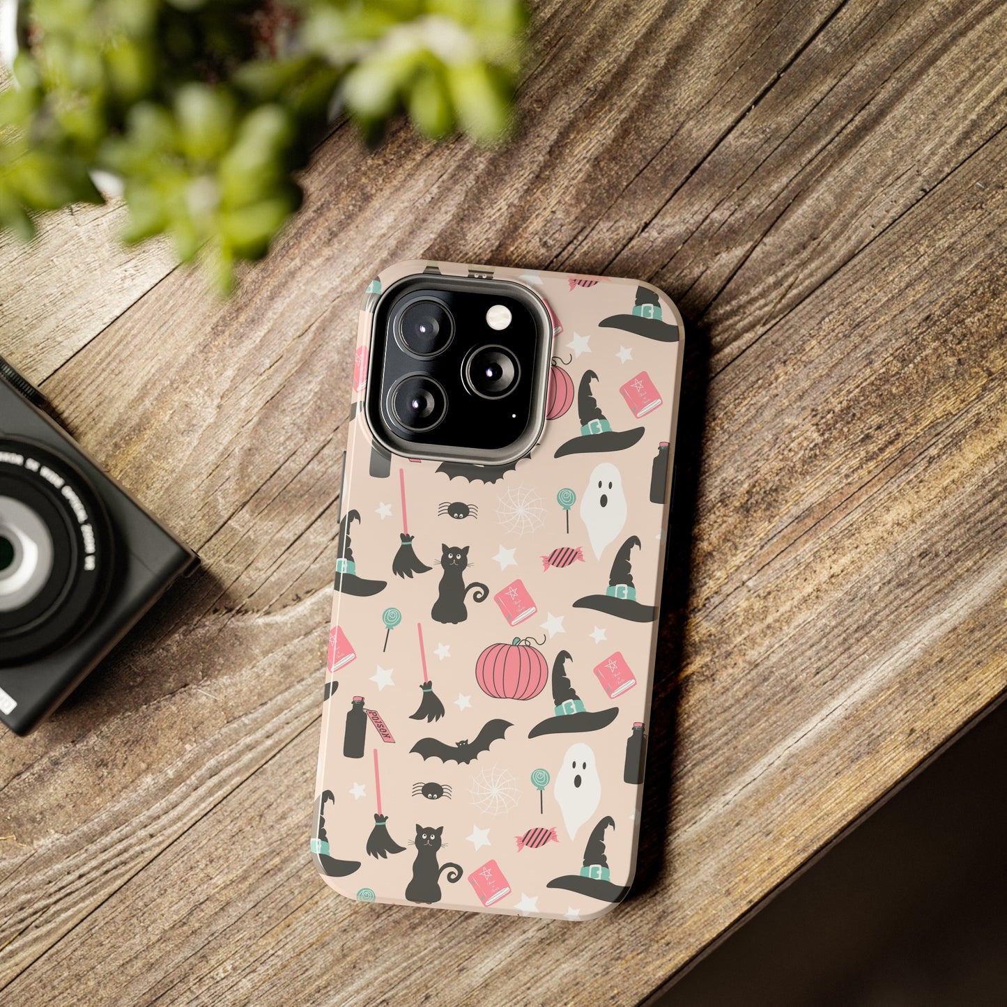 Pink Halloween Print Phone Case