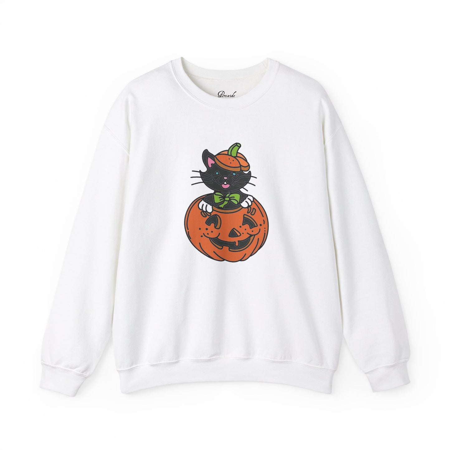 Kitten in a Pumpkin Sweatshirt