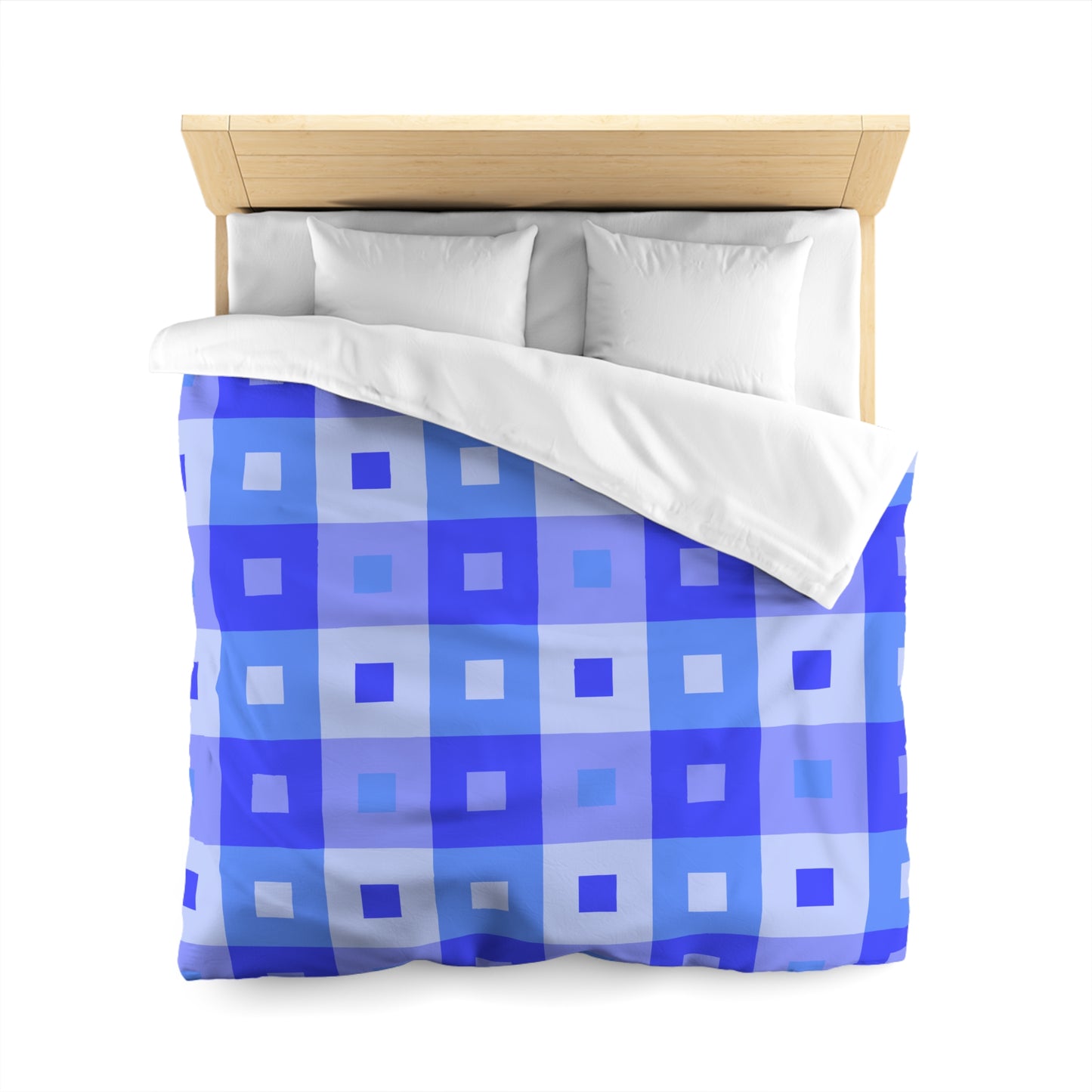 Blue Rectangles Duvet Cover