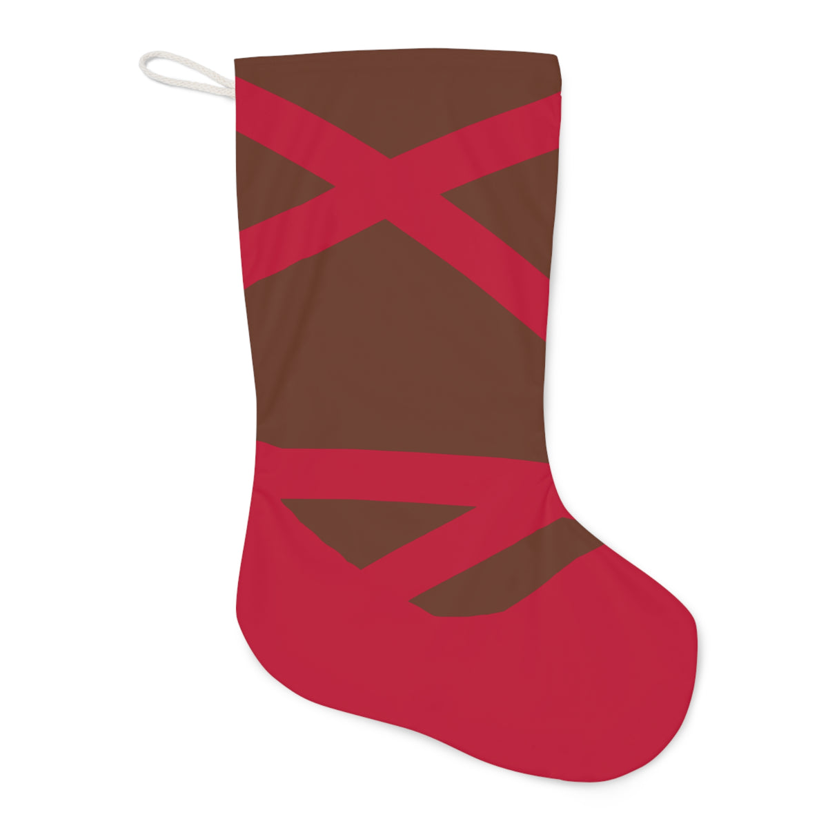 Red Ballet Slipper African American Christmas Stocking