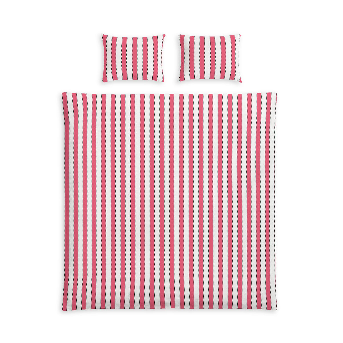 Marie Antoinette Pink Stripe Cotton Bed Set