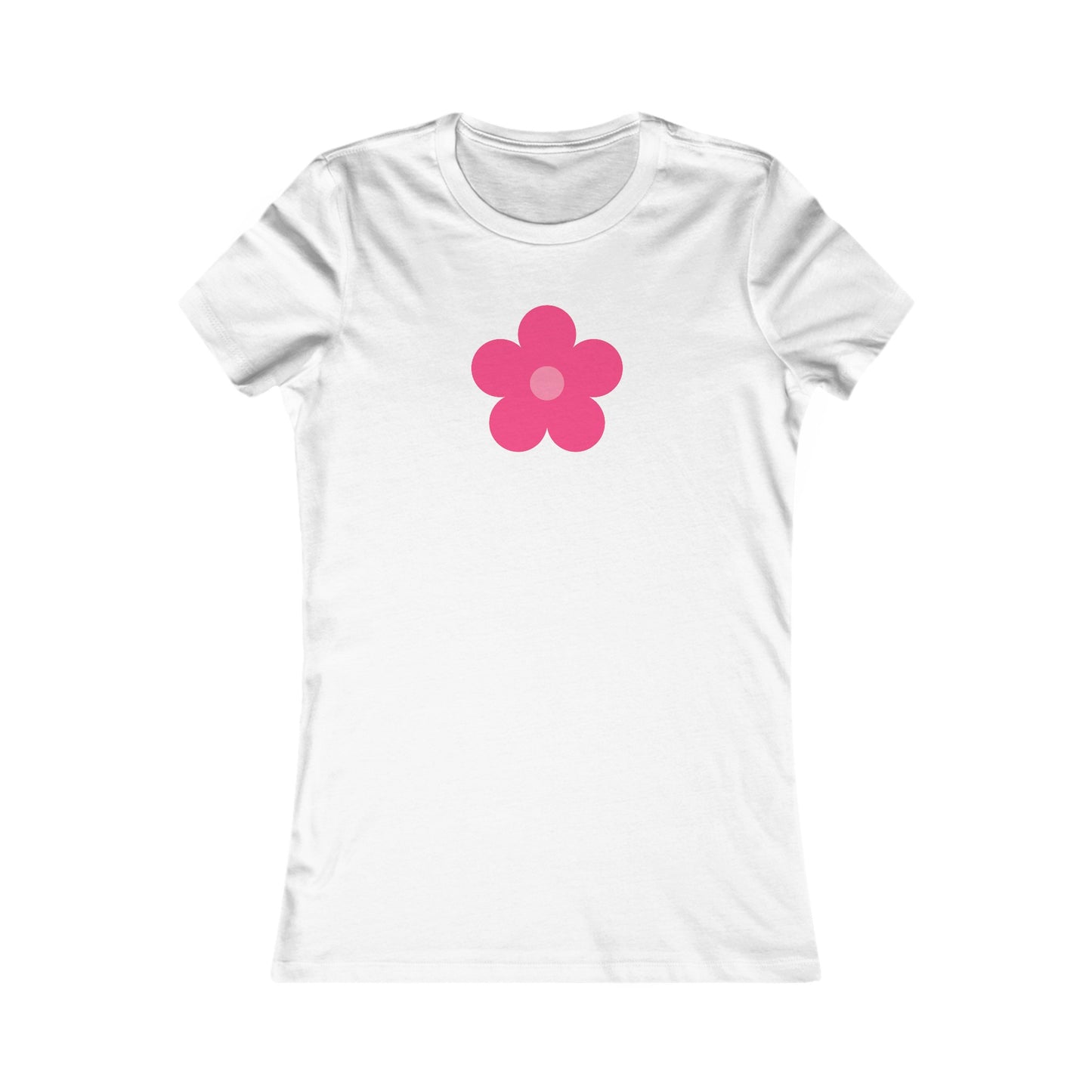 Pink Flower Slim Fit Tee