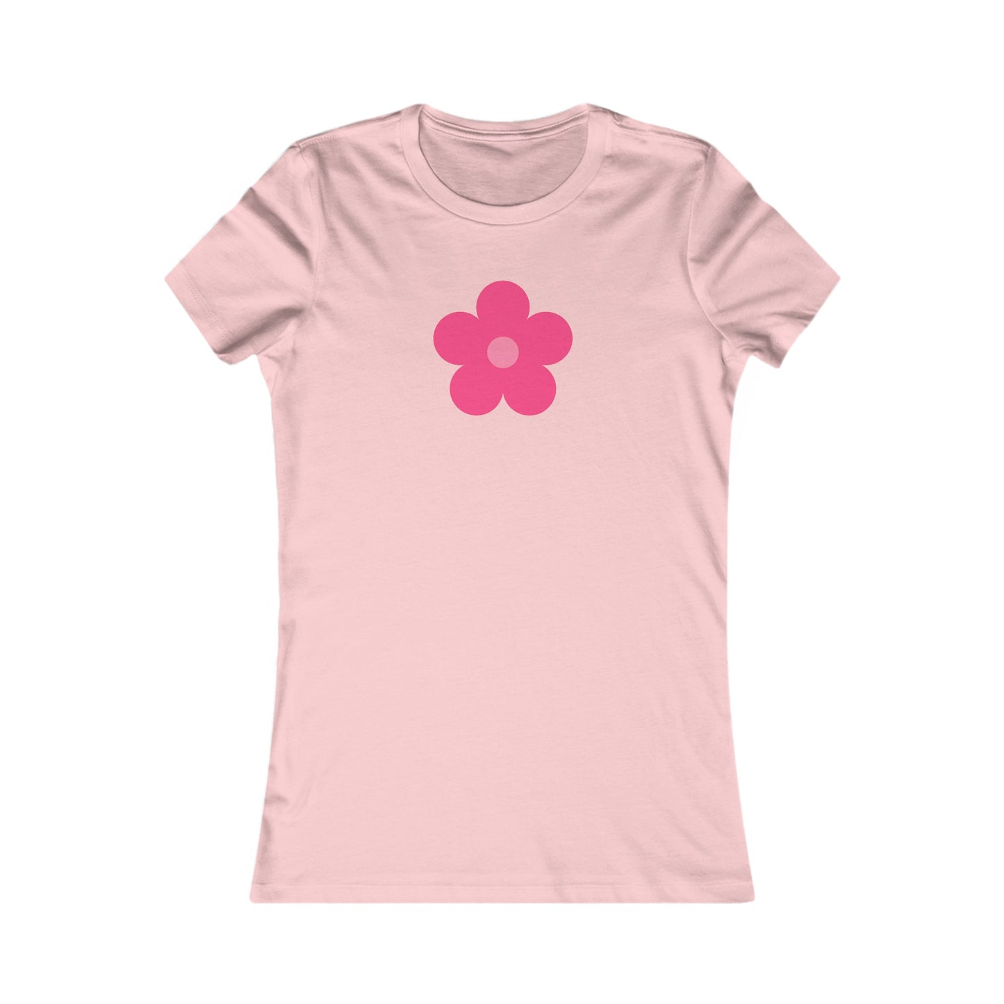 Pink Flower Slim Fit Tee