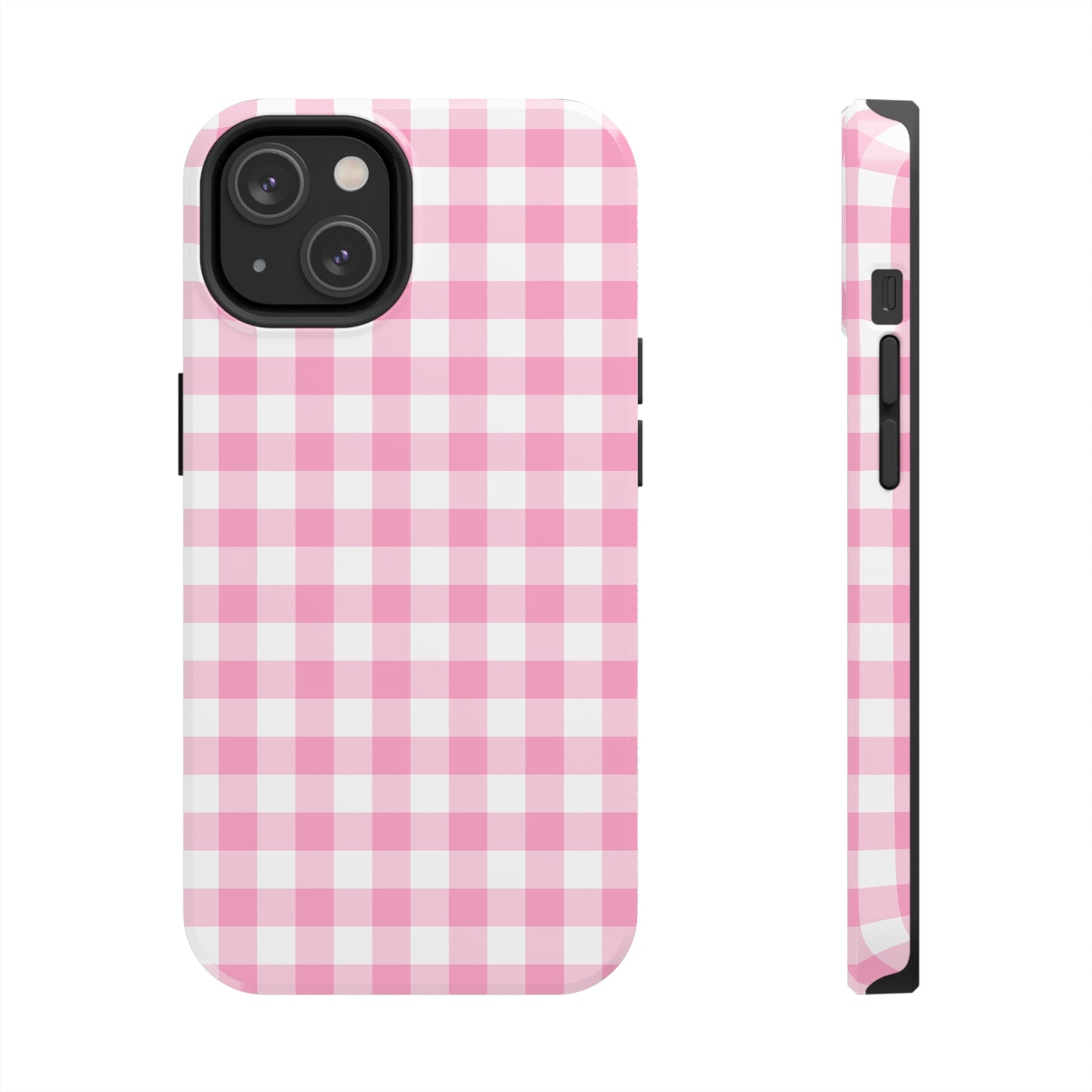 Pink Gingham Tough Phone Case