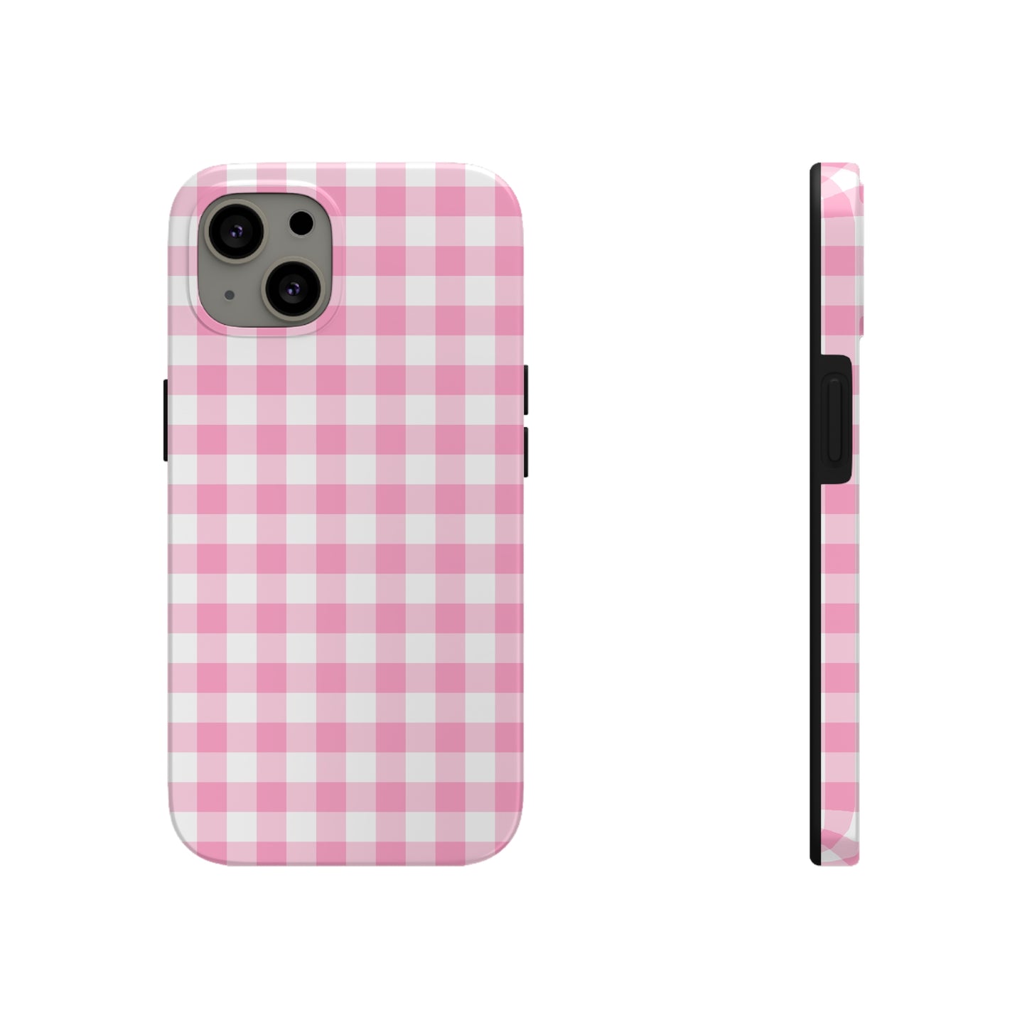 Pink Gingham Tough Phone Case