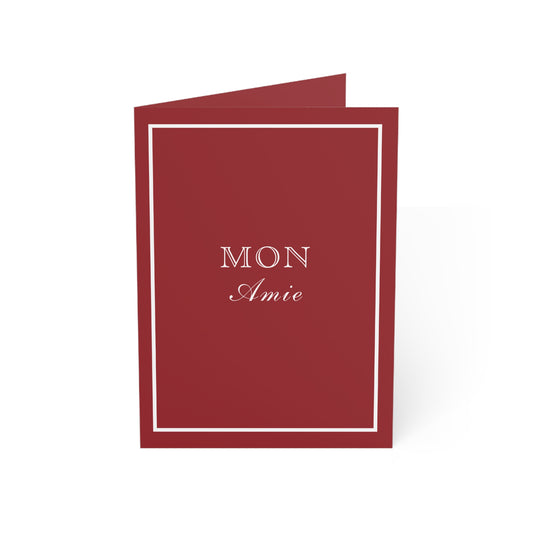 Mon Amie Cards in Red