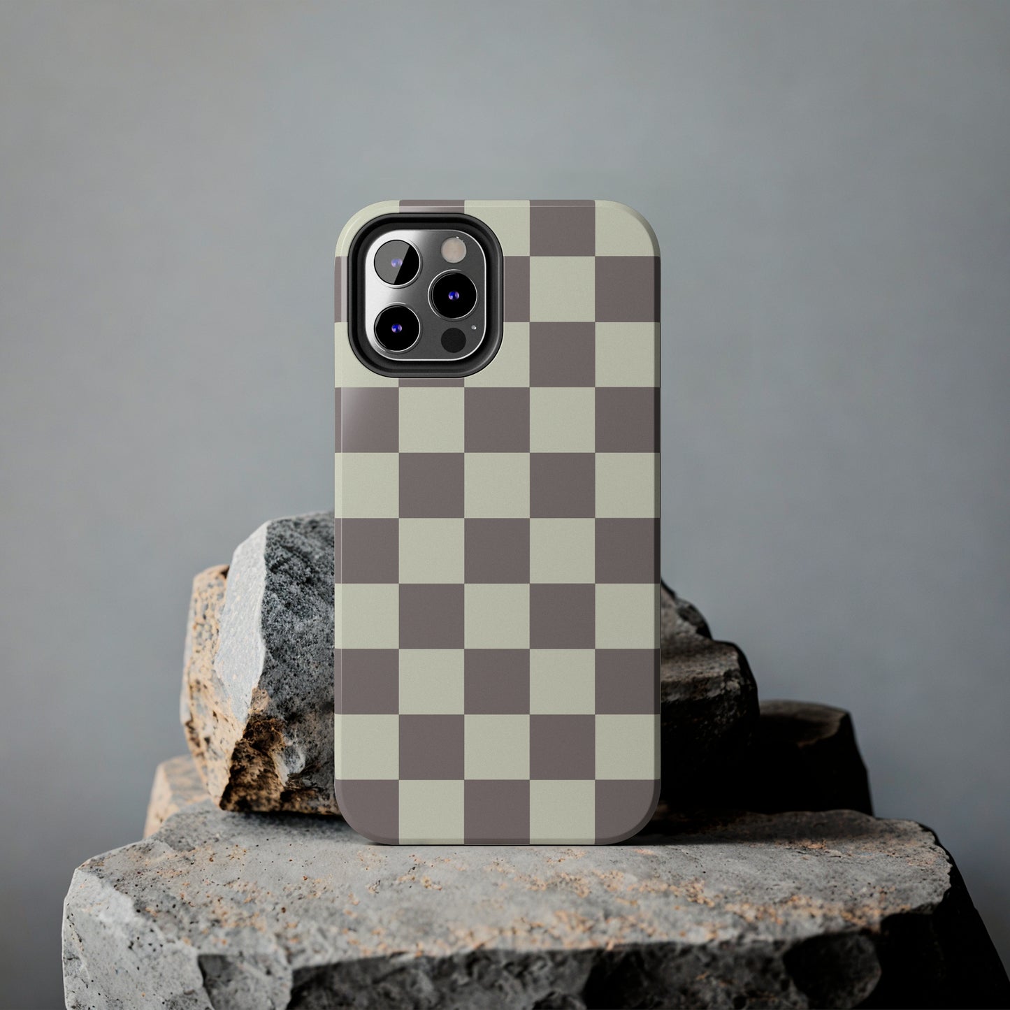 Checkerboard Tough Phone Case in Light