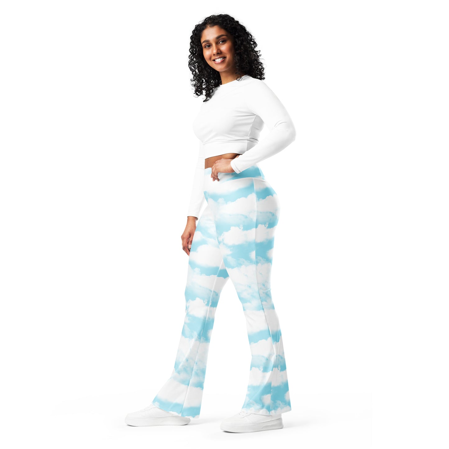 Cloud Print Flare Leggings