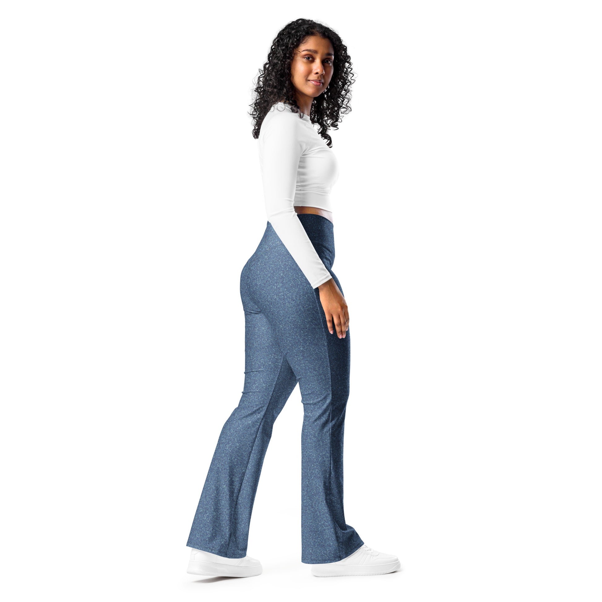 Denim Look Flare Leggings peroxidejuliet Denim Look Flare Leggings peroxidejuliet
