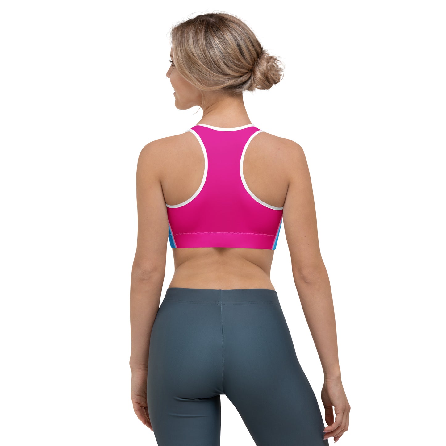 Purple Flower Sports Bra