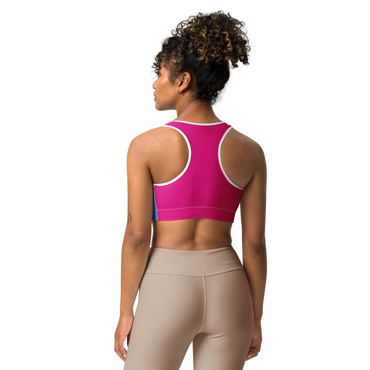 Purple Flower Sports Bra