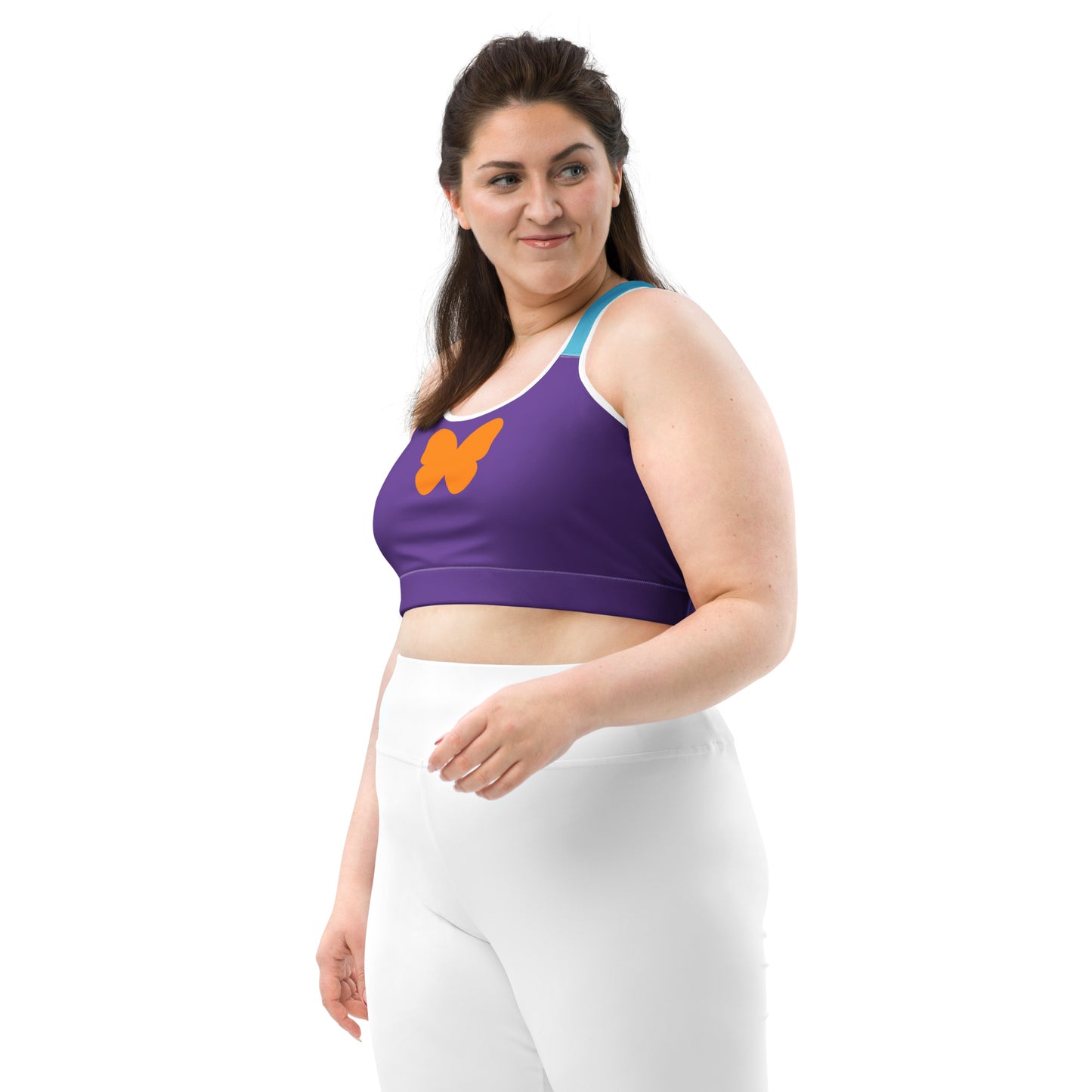 Orange Butterfly Sports Bra
