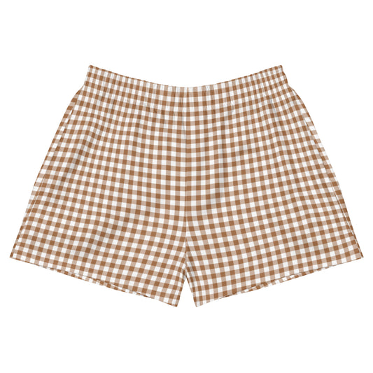 Brown Gingham Shorts