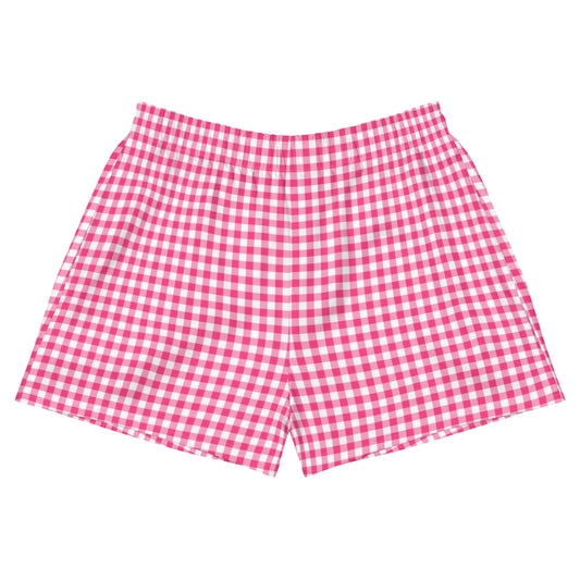 Neon Pink Gingham Shorts