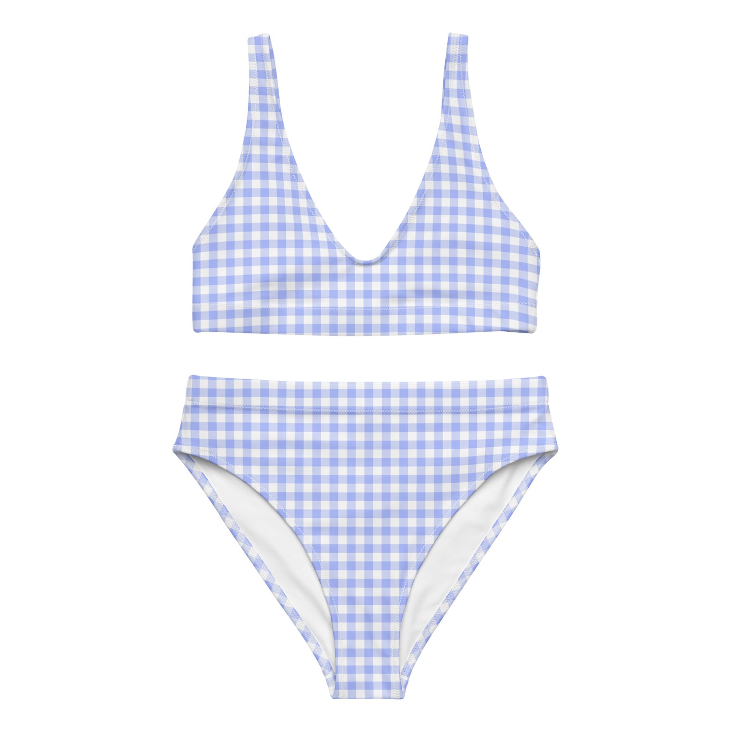 Blue Gingham Two Piece Swimsuit