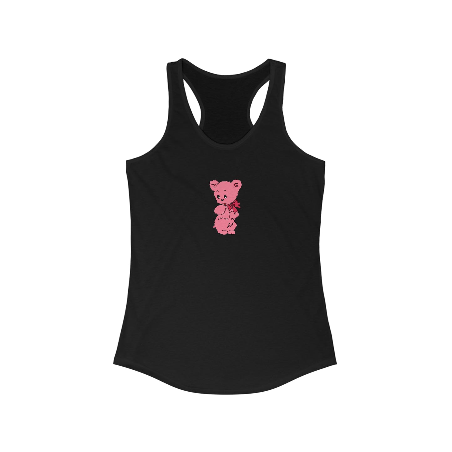 Pink Teddy Bear Racerback Tank
