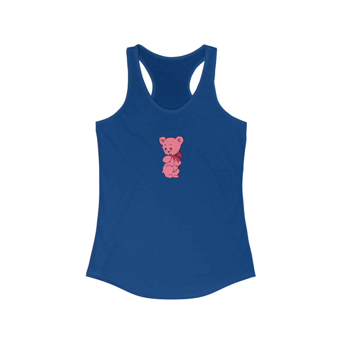 Pink Teddy Bear Racerback Tank