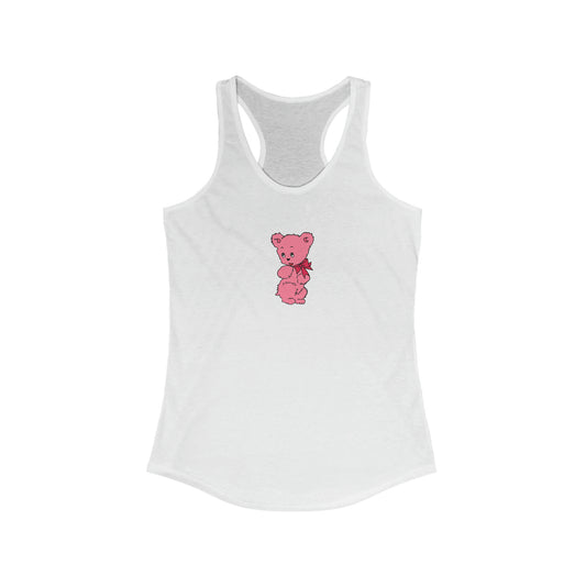 Pink Teddy Bear Racerback Tank
