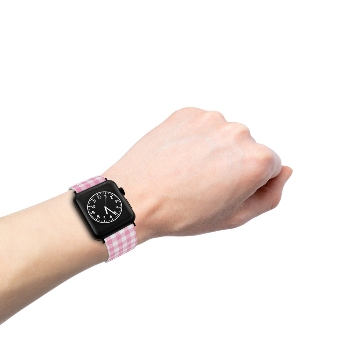 Pink Gingham Watch Band for Apple Watch