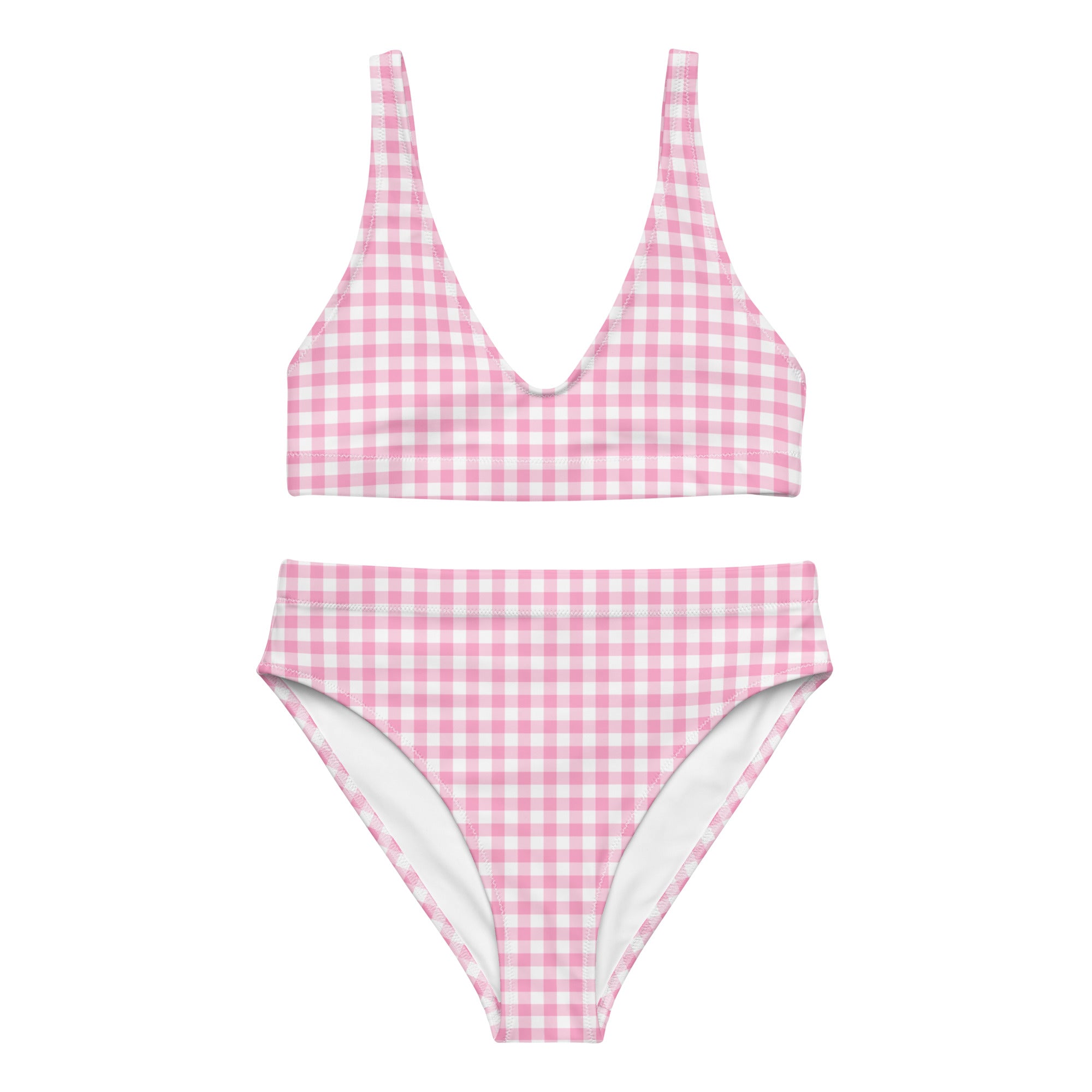 Pink sales checkered swimsuit