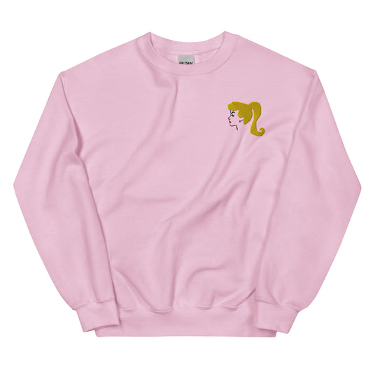 Blonde Vintage Ponytail Girl Sweatshirt