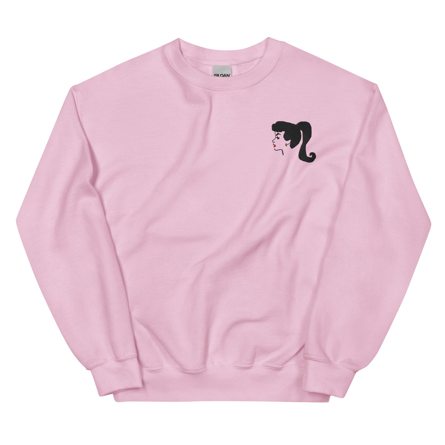Black Hair Vintage Ponytail Girl Sweatshirt