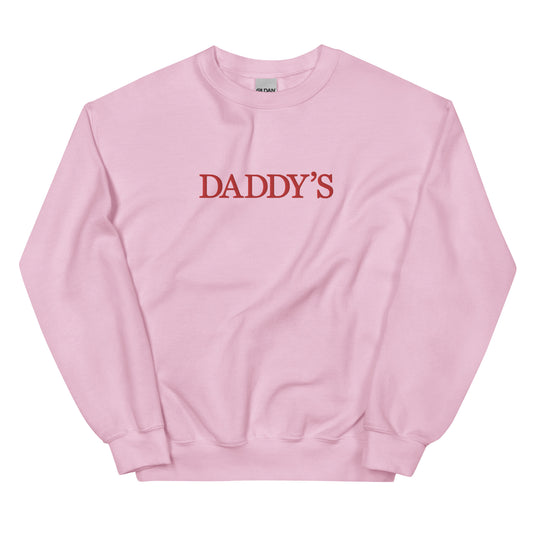 Daddy's Embroidered Sweatshirt in Red