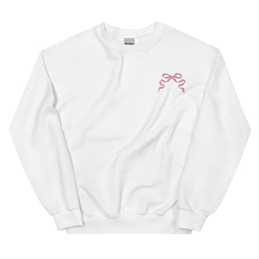 Coquette Bow Embroidered Sweatshirt